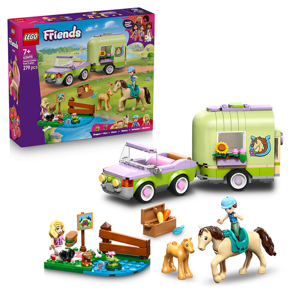 LEGO® Friends Horse & Baby Foal Trailer Building Toy Set 42695
