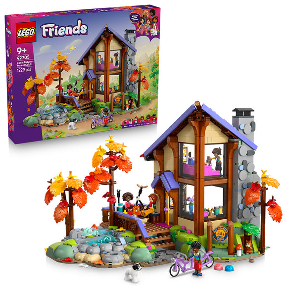 LEGO® Friends Cozy Fall Forest Cabin Building Toy 42705