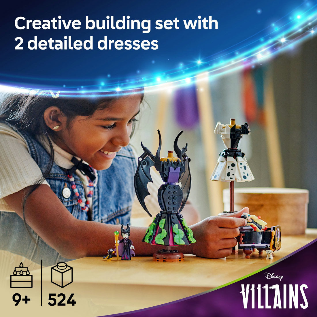 LEGO® ǀ Disney Villains Maleficent’s and Cruella De Vil’s Dresses 43262 - SLIGHTLY DAMAGED BOX