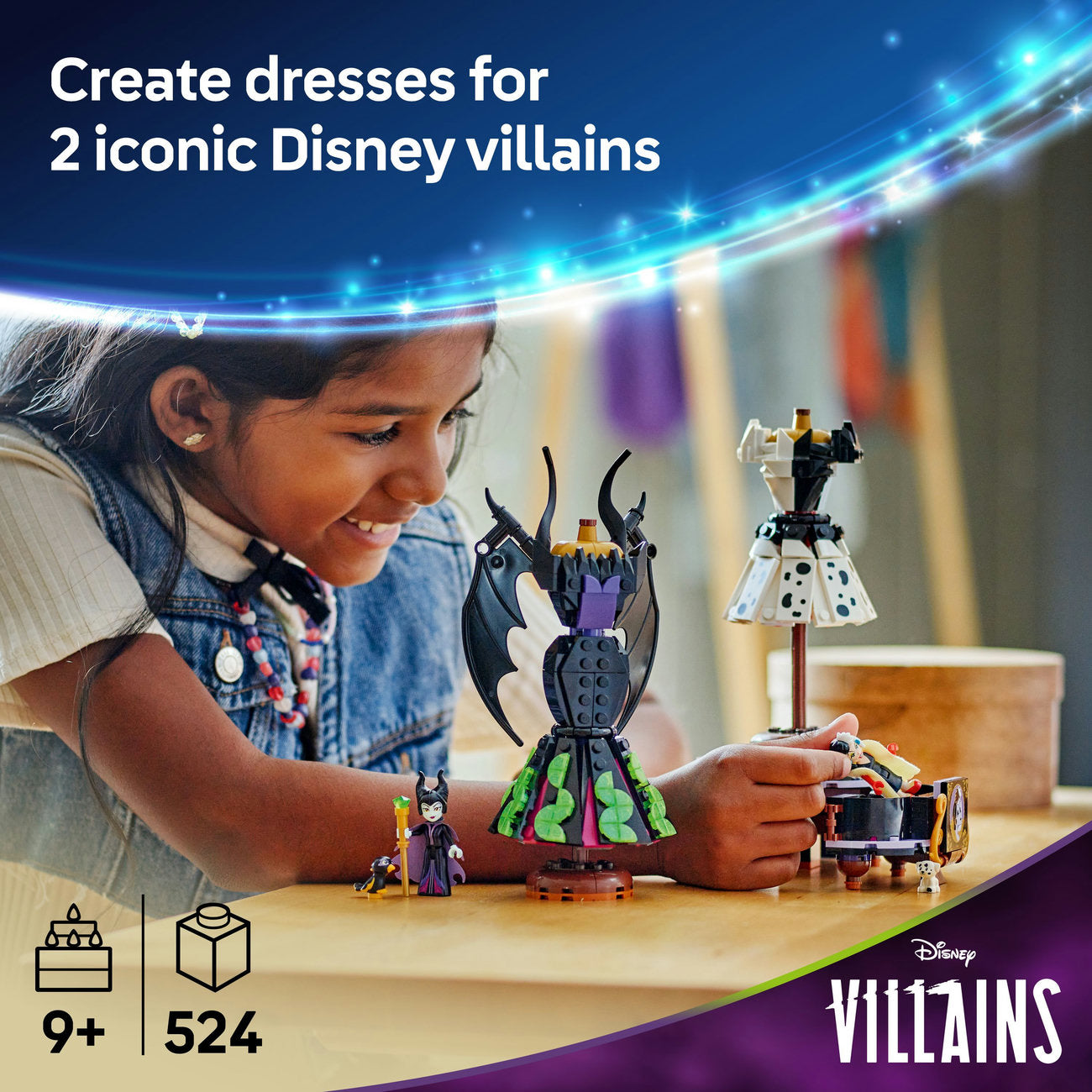 LEGO® ǀ Disney Villains Maleficent's and Cruella De Vil's Dresses