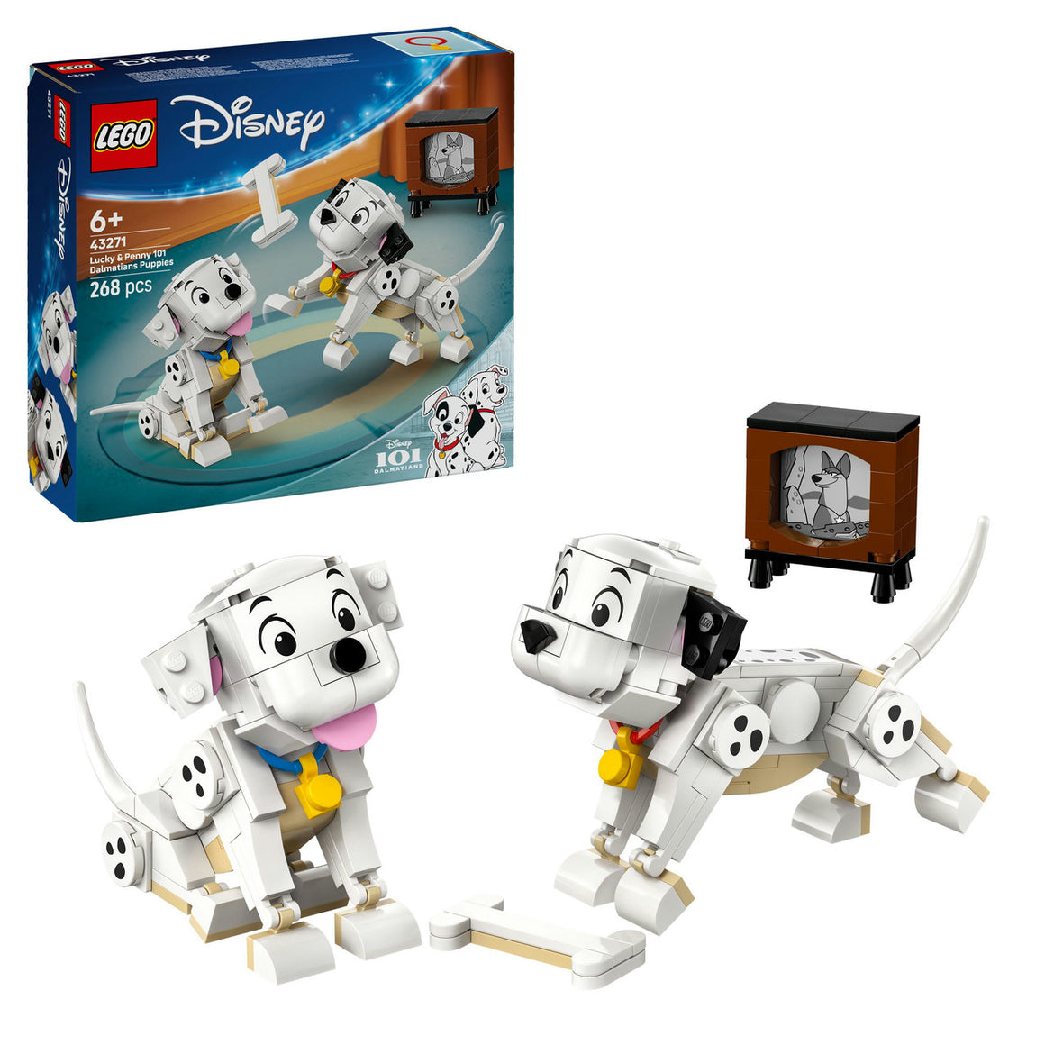 LEGO® ǀ Disney Classic Lucky & Penny 101 Dalmatians Puppies Building Toy 43271