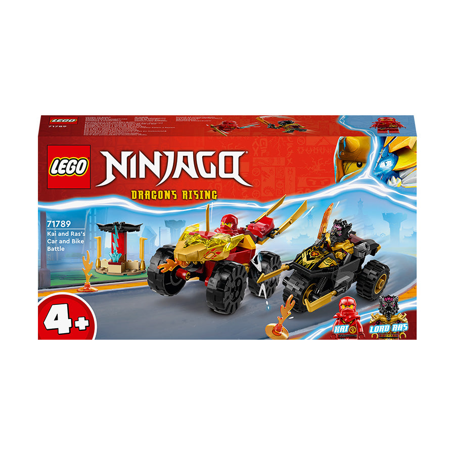 LEGO® NINJAGO® Kai and Ras's Car and Bike Battle Building Toy Set