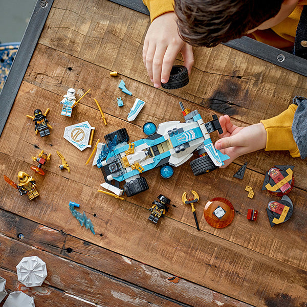LEGO® NINJAGO® Zane’s Dragon Power Spinjitzu Racing Car Building Set 71791