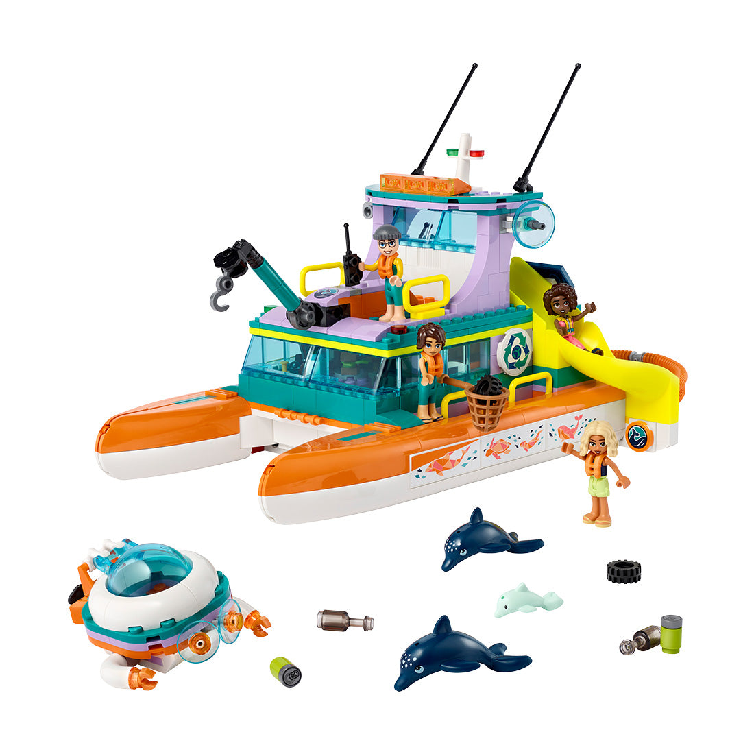 LEGO® Friends Sea Rescue Boat Building Toy Set 41734 - SLIGHTLY DAMAGED BOX