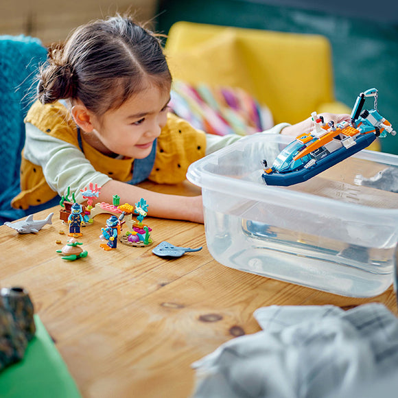 LEGO® City Explorer Diving Boat Building Toy Set 60377