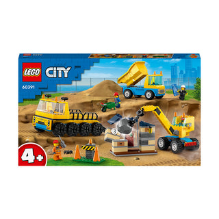 LEGO® City Construction Trucks and Wrecking Ball Crane 60391