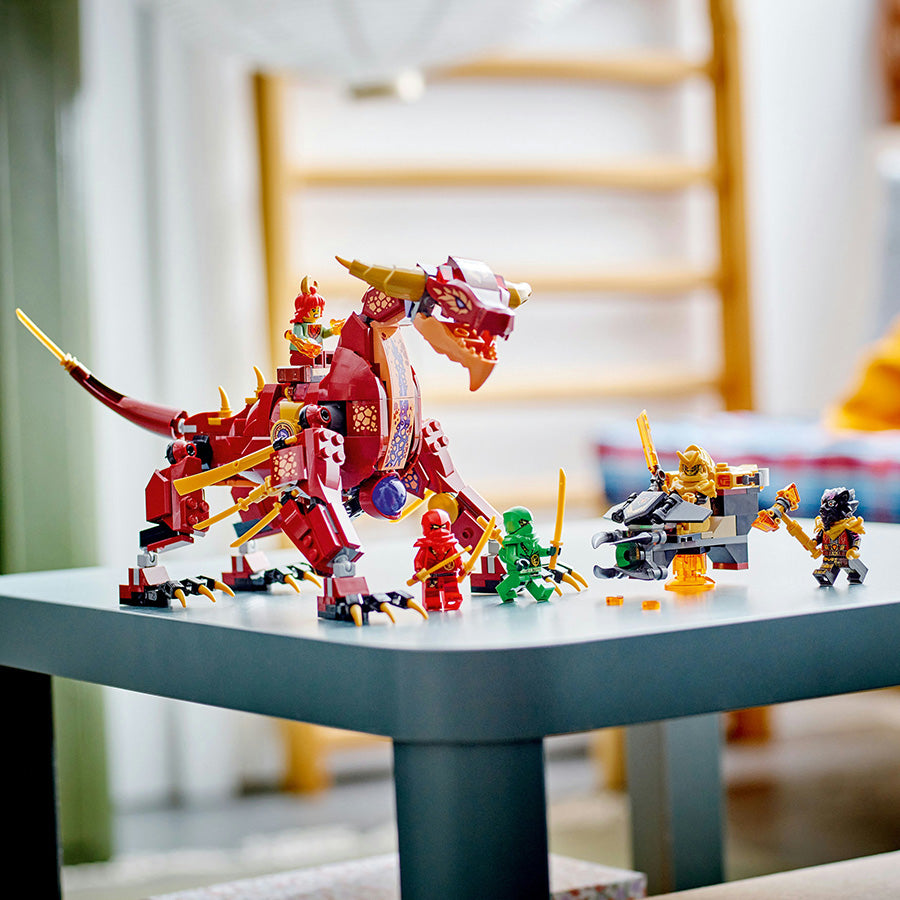 LEGO® NINJAGO® Heatwave Transforming Lava Dragon Building Toy Set