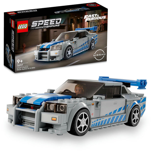 LEGO® Speed Champions 2 Fast 2 Furious Nissan Skyline GT-R (R34) Set 76917 - DAMAGED BOX
