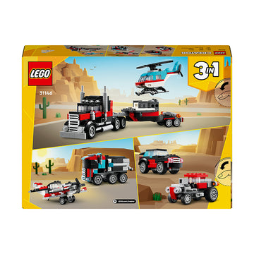 LEGO® Creator 3in1 Flatbed Truck with Helicopter Toy 31146 - 0