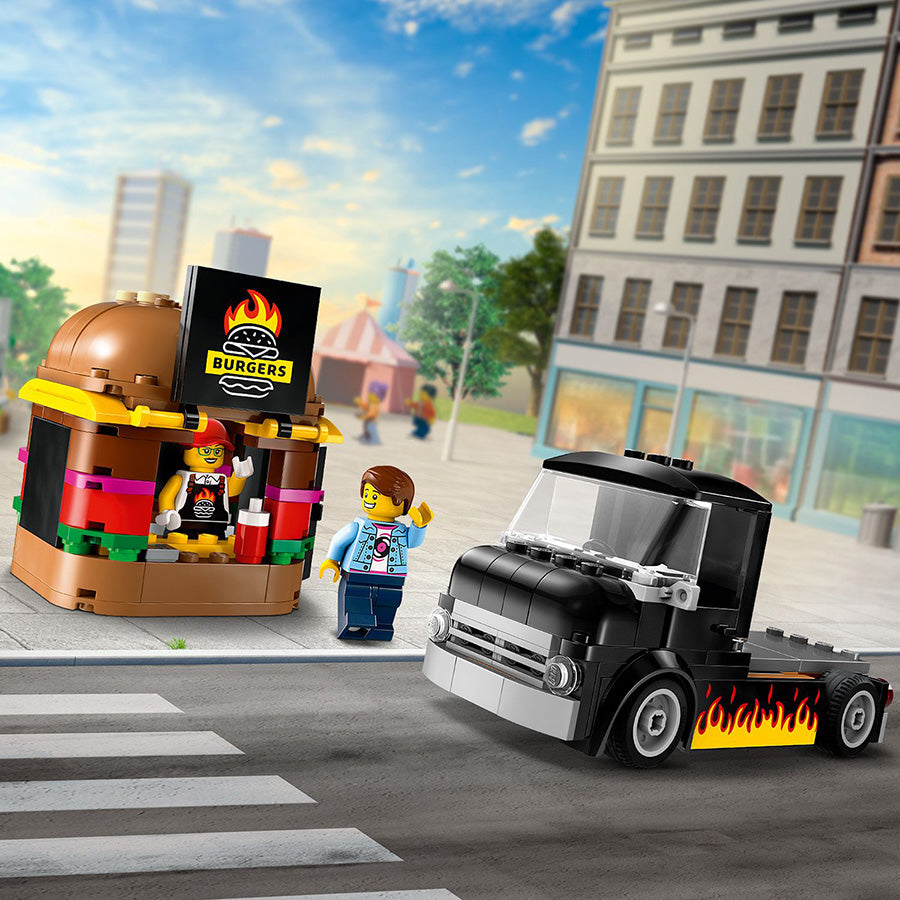 LEGO® City Burger Van, Food Truck Toy Playset 60404