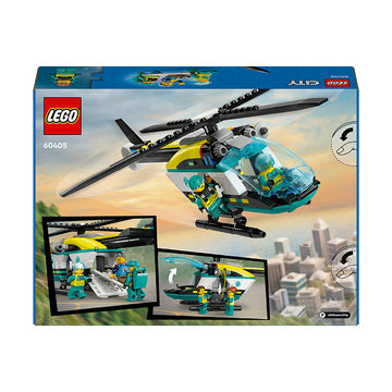 LEGO® City Emergency Rescue Helicopter Toy Set 60405 - 0