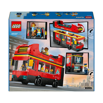 LEGO® City Red Double-Decker Sightseeing Bus Toy Set 60407 - 0