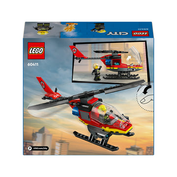 LEGO® City Fire Rescue Helicopter Building Toy 60411 - 0