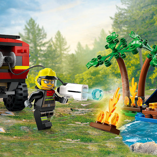 LEGO® City 4x4 Fire Engine with Rescue Boat Toy 60412