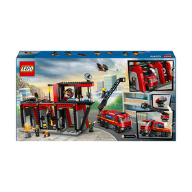 LEGO® City Fire Station with Fire Engine Toy Playset 60414 - 0