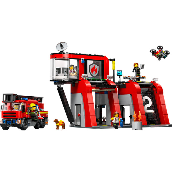 LEGO® City Fire Station with Fire Engine Toy Playset 60414