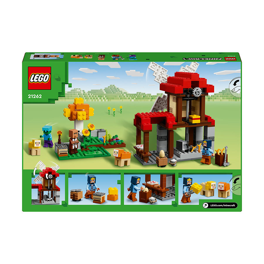 LEGO® Minecraft® The Windmill Farm Building Toy Set 21262 - SLIGHTLY DAMAGED BOX