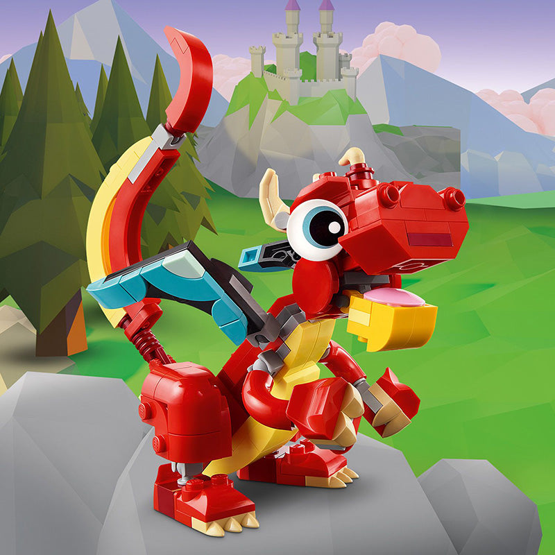 LEGO® Creator 3in1 Red Dragon Animal Toy Set 31145 | Import A Toy