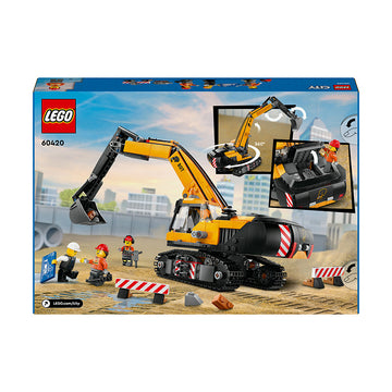 LEGO® City Yellow Construction Excavator Digger Toy Set 60420 - 0