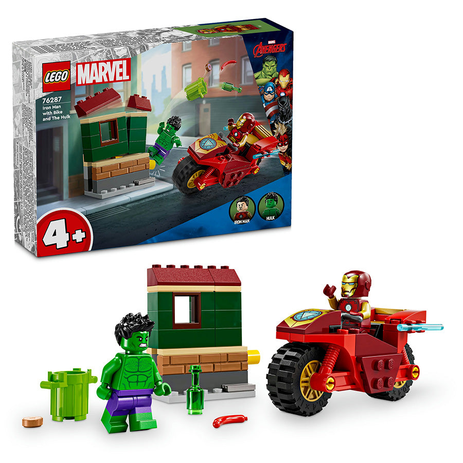 LEGO® Marvel Super Heroes Iron Man with Bike and The Hulk Set 76287