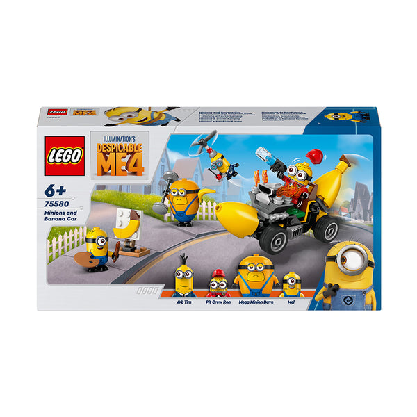 ち*う様 minion LEGO® Despicable Me 4 Minions and Banana Car Toy for Kids 75580