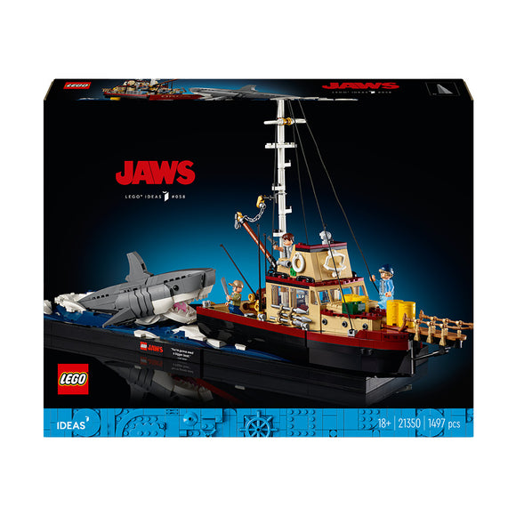 LEGO® Ideas Jaws Set for Adults with Model Shark Boat 21350