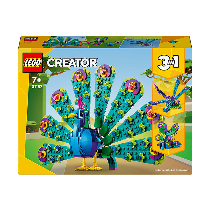 LEGO® Creator 3in1 Exotic Peacock Animal Toys Set 31157 | Import A Toy