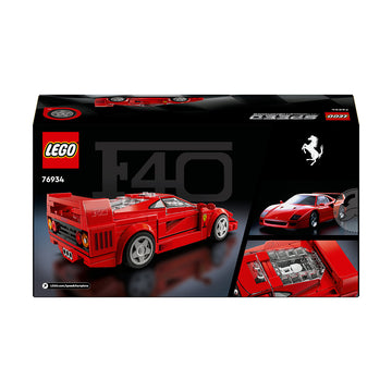 LEGO® Speed Champions Ferrari F40 Supercar Vehicle Toy 76934 - 0