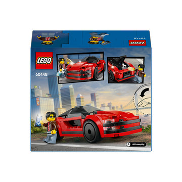 LEGO® City Red Sports Car Supercar Toy Vehicle Set 60448 - 0