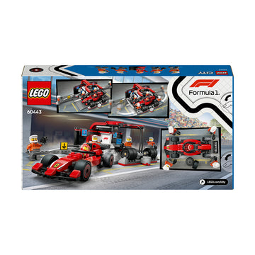 LEGO® City F1® Pit Stop & Pit Crew with Ferrari Car Toy 60443 - 0