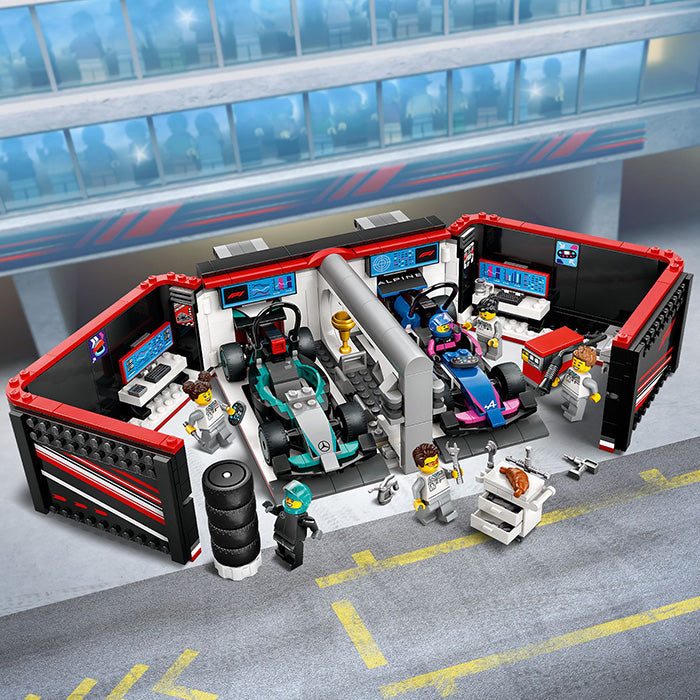 LEGO® City F1® Garage & Mercedes-AMG & Alpine Cars Set 60444