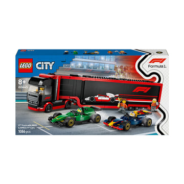 LEGO® City F1® Truck with RB20 & AMR24 F1® Cars Toy Racing Transporter Set 60445