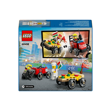 LEGO® City Pizza vs. Fire Truck Race Car Pack Toy Soapbox Racing Set 60458 - 0
