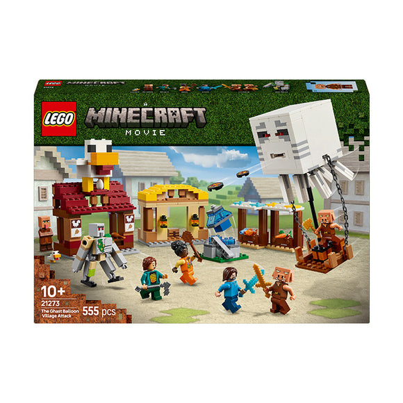 LEGO® Minecraft® The Ghast Balloon Village Attack, Gamer Gift Toy for Kids 21273 - SLIGHTLY DAMAGED BOX