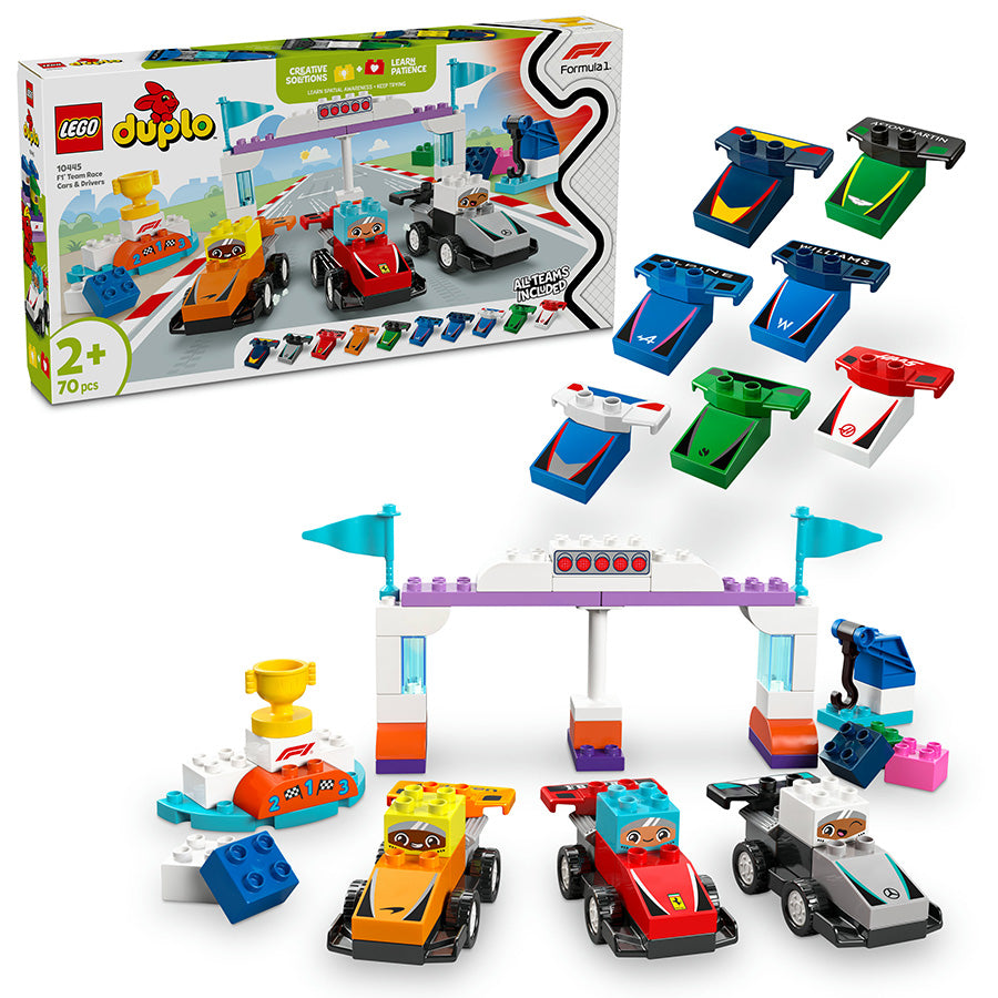 LEGO® DUPLO® Town F1® Team Race Cars & Drivers Building Toy for Family Fun 10445 - DAMAGED BOX