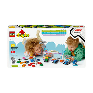LEGO® DUPLO® Town F1® Team Race Cars & Drivers Building Toy for Family Fun 10445 - 0