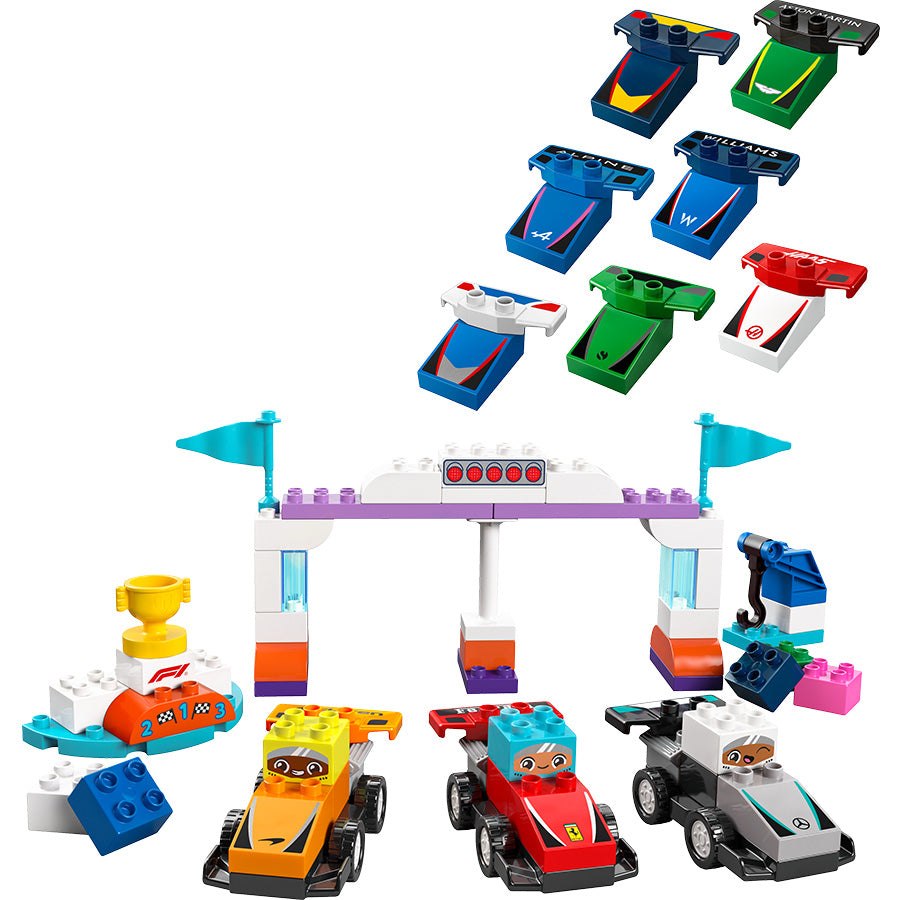 LEGO® DUPLO® Town F1® Team Race Cars & Drivers Building Toy for Family Fun 10445 - DAMAGED BOX