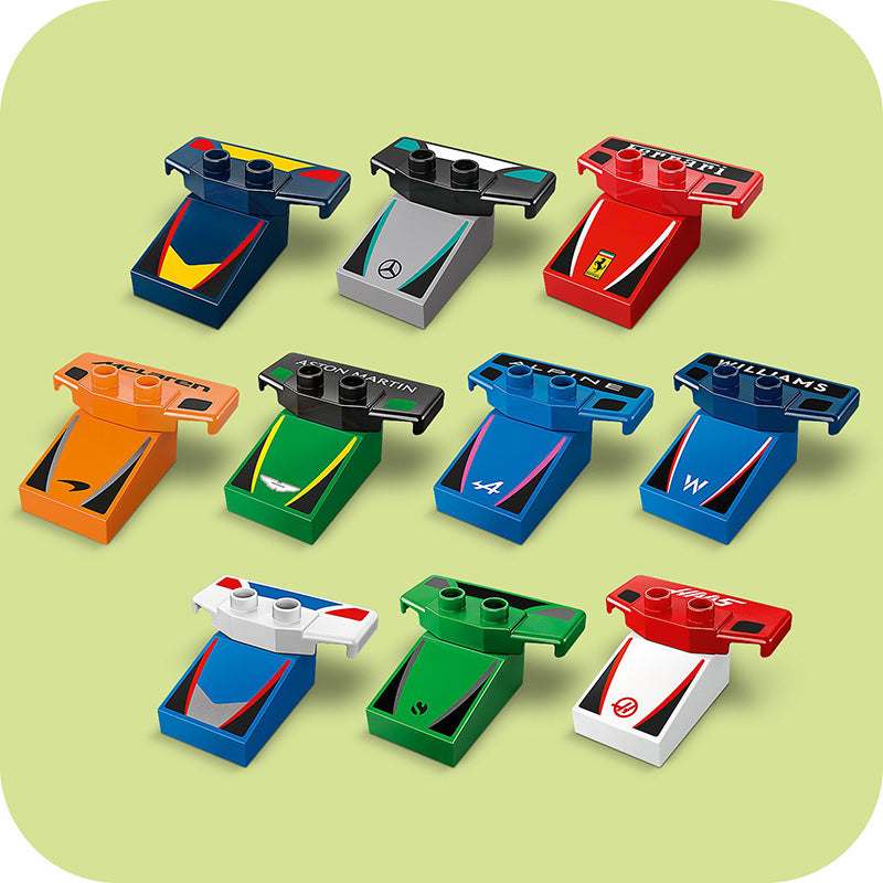 LEGO® DUPLO® Town F1® Team Race Cars & Drivers Building Toy for Family Fun 10445 - DAMAGED BOX