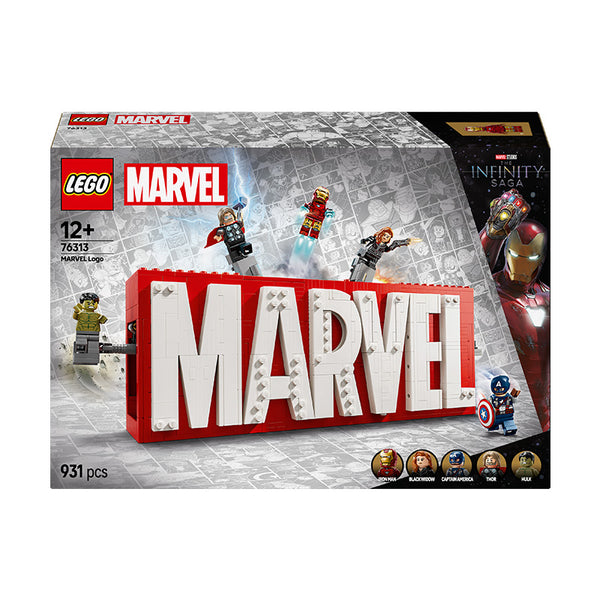 アメコミ　アベンジャーズ　ミニカー LEGO® Marvel: MARVEL Logo & Minifigures Building Toy 76313