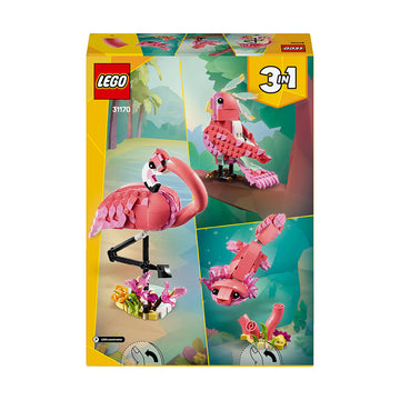 LEGO® Creator 3in1 Wild Animals: Pink Flamingo Animal Toy Playset 31170 - 0
