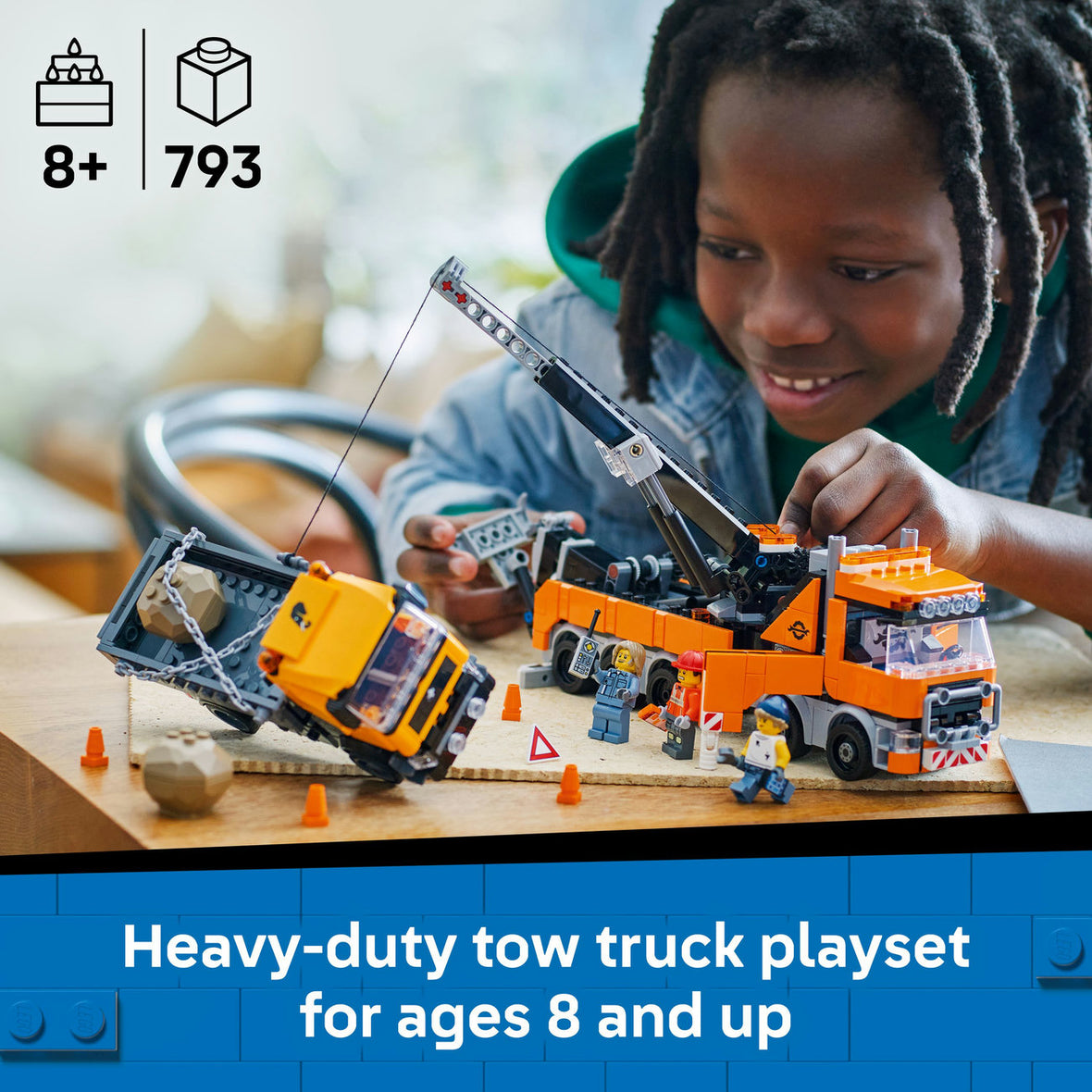 LEGO® City Heavy-Duty Recovery Tow Truck with Crane Toy Construction Kit 60467