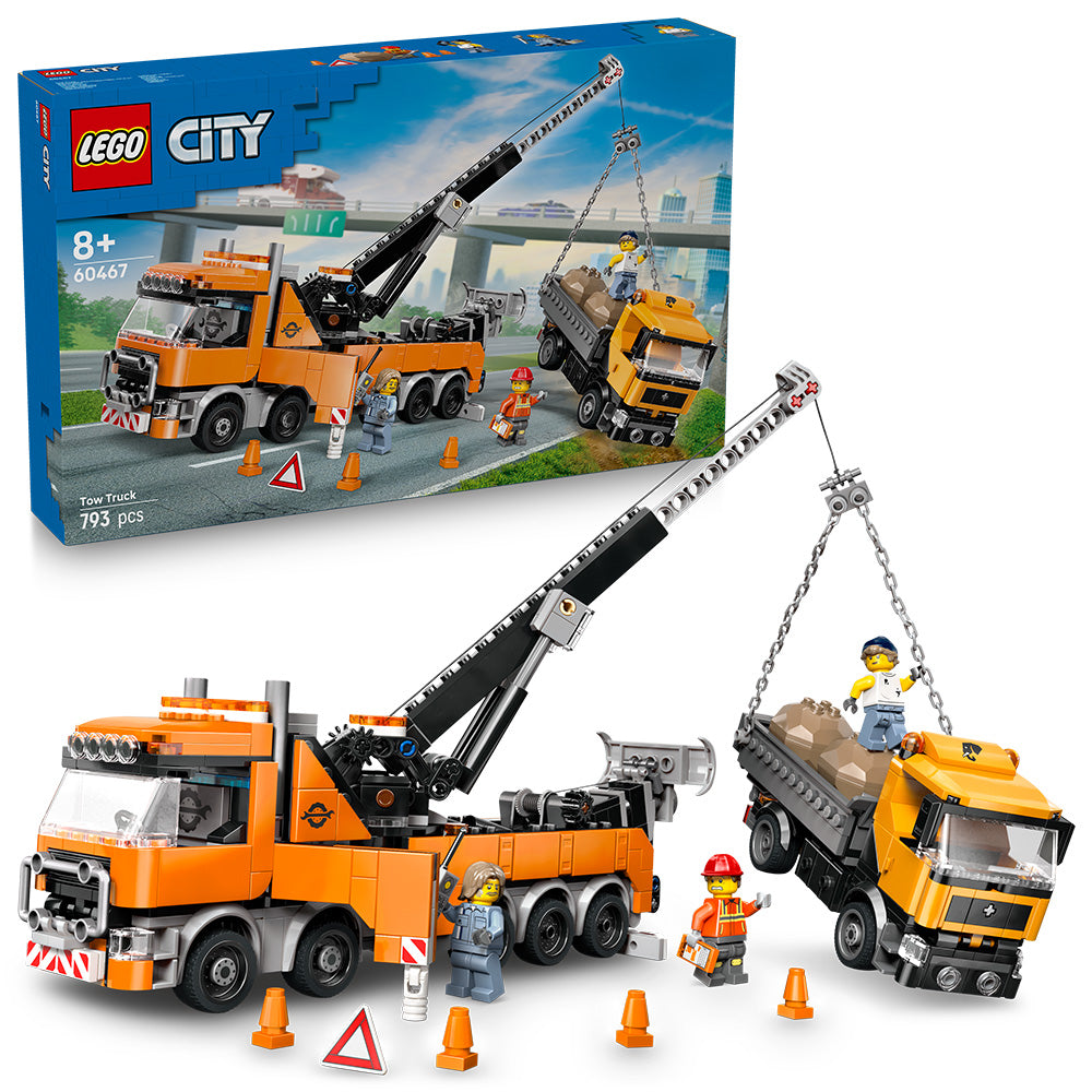 LEGO® City Heavy-Duty Recovery Tow Truck with Crane Toy Construction Kit 60467