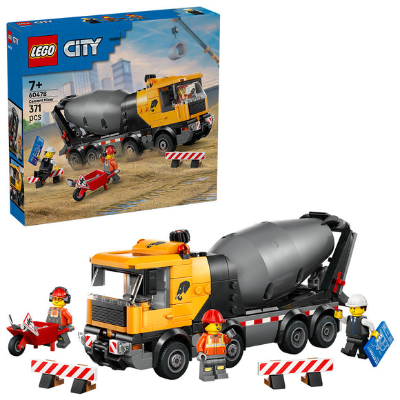 LEGO® City Cement Mixer Construction Toy for Kids 60478