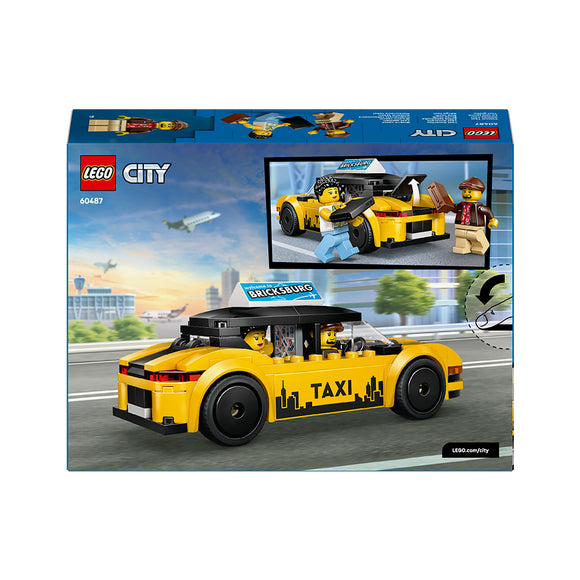 LEGO® City Yellow Taxi - Model Car Kit with 2 Minifigures 60487