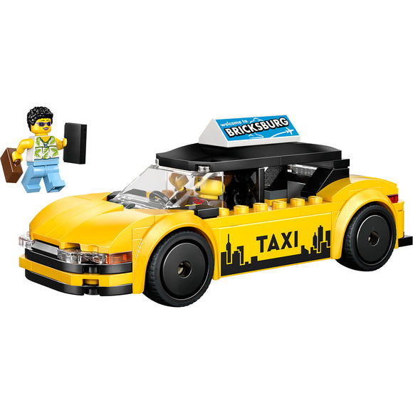 LEGO® City Yellow Taxi - Model Car Kit with 2 Minifigures 60487