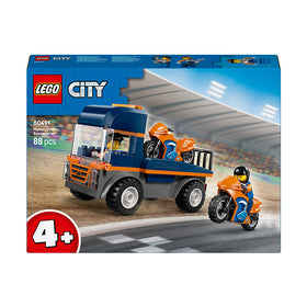 LEGO® City Motorcycle Transporter Toy and 2 Minifigures 60491