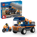 LEGO® City Motorcycle Transporter Toy and 2 Minifigures 60491-11