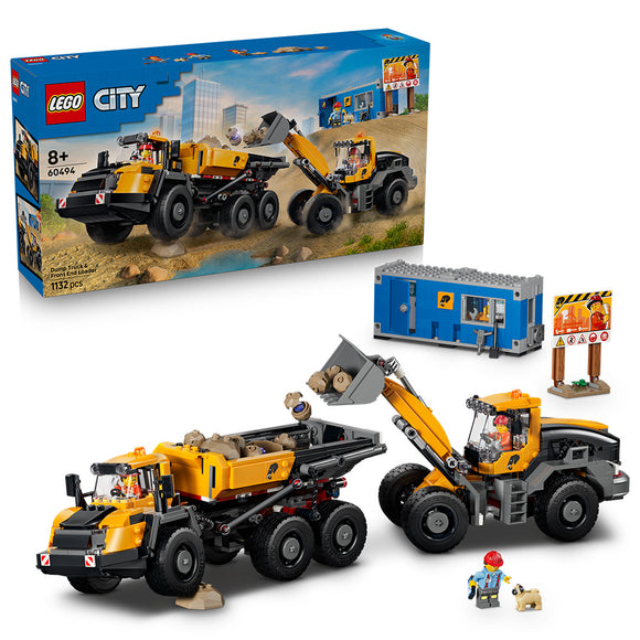 LEGO® City Dump Truck & Front End Loader Construction Toy 60494