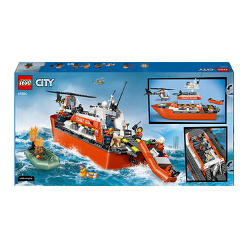 LEGO® City Coast Guard Rescue Boat & Helicopter Playset 60504 - 0