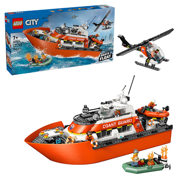 LEGO® City Coast Guard Rescue Boat & Helicopter Playset 60504